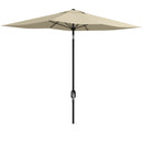 Outsunny 2 X 3(m) Garden Parasol Rectangular Market Umbrella W/ Crank - Brown/Beige/Black/Grey
