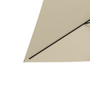 Outsunny 2 X 3(m) Garden Parasol Rectangular Market Umbrella W/ Crank - Brown/Beige/Black/Grey