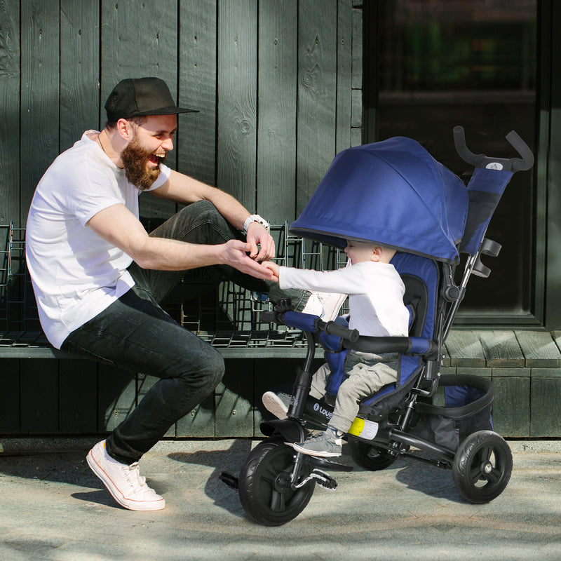 HOMCOM 6 In 1 Kids Trike, Stroller With Parent Handle