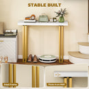 HOMCOM Modern Slim Long Accent Sofa Side Hall Desk for Hallway, White