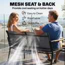 Outsunny 4 Seater Garden Furniture Set, Metal Garden Sofa Set, Grey