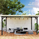3 x 4.3m Pergola Kit Gazebo with UPF 50+ and Waterproof Polycarbonate Roof