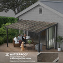 3 x 4.3m Pergola Kit Gazebo with UPF 50+ and Waterproof Polycarbonate Roof