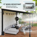 3 x 4.3m Pergola Kit Gazebo with UPF 50+ and Waterproof Polycarbonate Roof