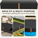 AIYAPLAY Sandbox Cover, Square Sandpit Cover With Drawstring & Elastic Band