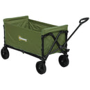 Outsunny 120L Folding Collapsible Wagon With Adjustable Handle, Grey