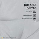 Outsunny 42 x 42cm Replacement Garden Seat Cushion Pad with Ties, Light Grey