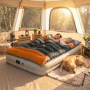 Outsunny Double Sleeping Bag With 2 Pillows, 220 X 160cm Sleeping Bag