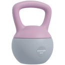 SPORTNOW Kettlebell w/ Soft Body and Non-Slip Handle, Purple and Grey