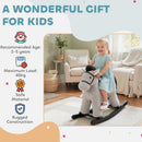 AIYAPLAY Baby Rocking Horse, Toddler Animal Rocker for Kids Aged 2-5, Grey
