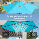Outsunny 2.6M Garden Parasol Umbrella With Aluminium Pole, Tilt, Crank