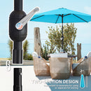 Outsunny 2.6M Garden Parasol Umbrella With Aluminium Pole, Tilt, Crank