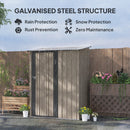 Outsunny Outdoor Storage Shed Steel Garden Shed w/ Lockable Door Light Grey