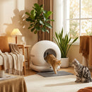 PawHut 72L Self Cleaning Cat Litter Tray App Control For Multiple Cats