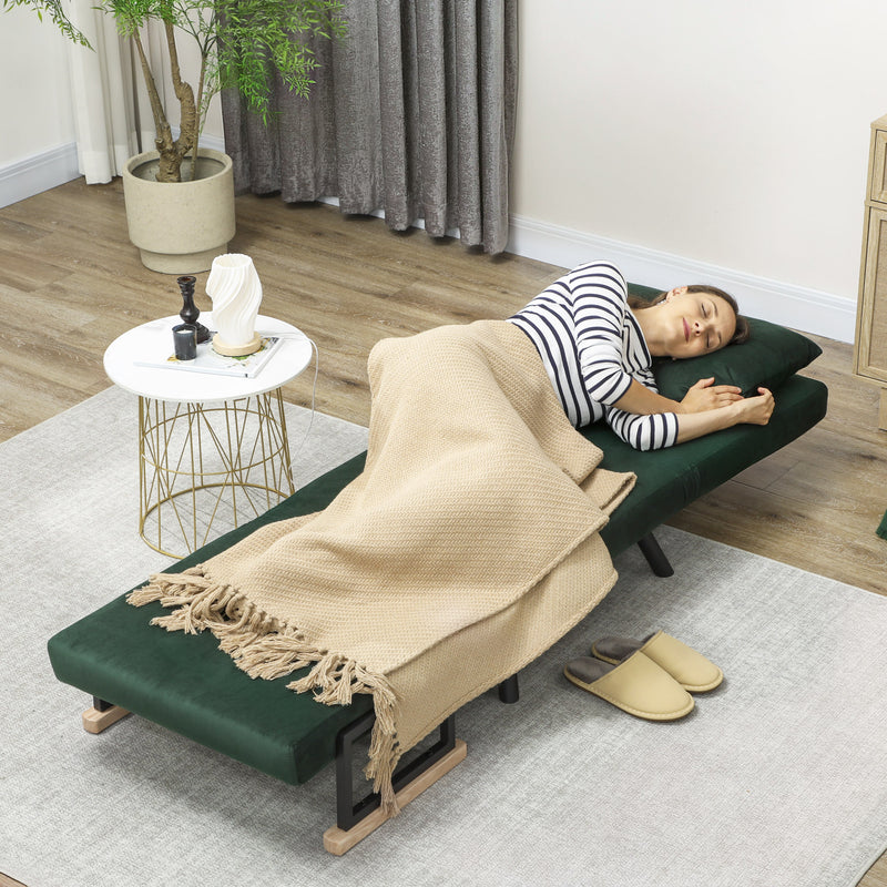HOMCOM Click Clack Single Chair Bed Settee for Living Room