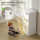 HOMCOM File Cabinet, Lockable Filing Cabinet For A4 Letter, White