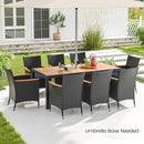 9 PCS Patio Dining Set for 8 Large Conversation Set with Umbrella Hole-Navy