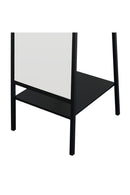 Livingandhome Modern Arched Metal Floor Mirror Black