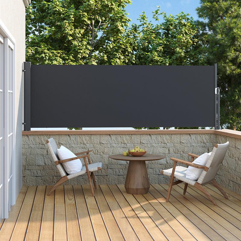 Garden Sanctuary 300cm Outdoor Patio Retractable Side Awning Balcony Sunshade Blind