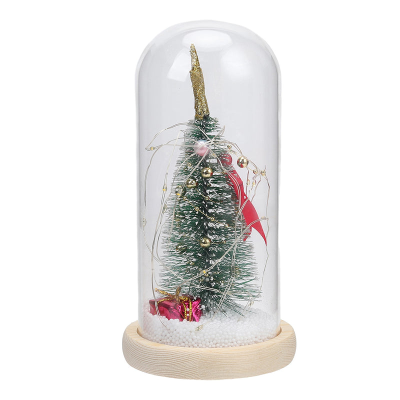 Lifeideas LED Glass Dome Christmas Tree Tabletop Ornament