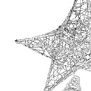 Livingandhome Decorative Star Sequins Christmas Tree Topper with LED Lights