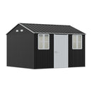 12x10FT Metal Apex Roof Garden Storage Shed
