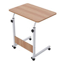 Height Adjustable Mobile Table Overbed Desk with Wheels