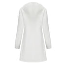 Long Trench Coat with Detachable Hood
