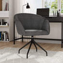 Livingandhome Modern Linen Upholstered Swivel Chair