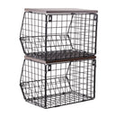 Lifeideas 2-Tier Stackable and Folding Kitchen Storage Rack