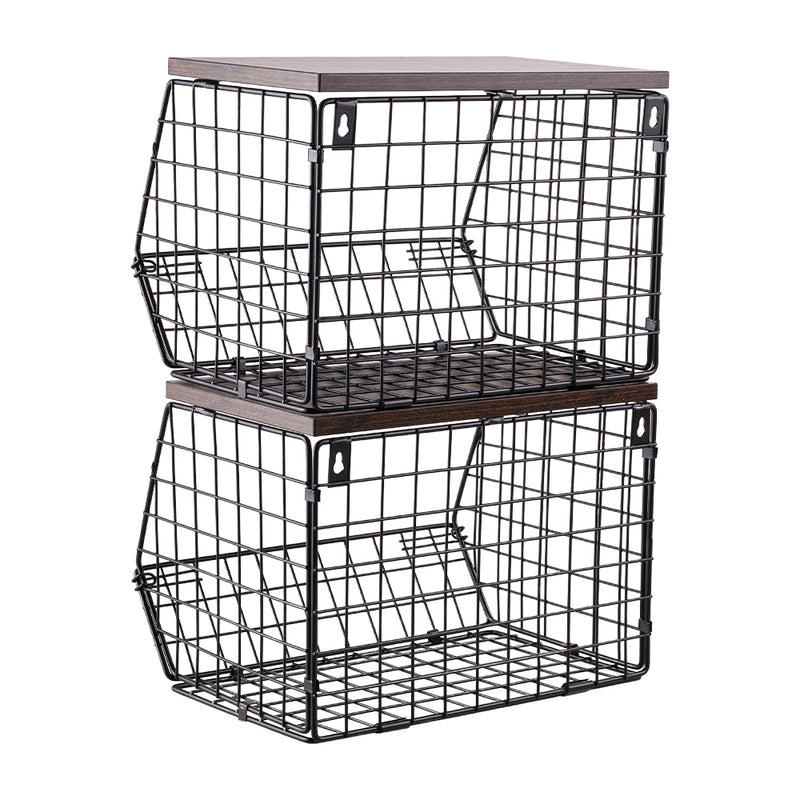 Lifeideas 2-Tier Stackable and Folding Kitchen Storage Rack