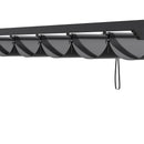 Breeins Outdoor Lean To Retractable Pergola With Canopy