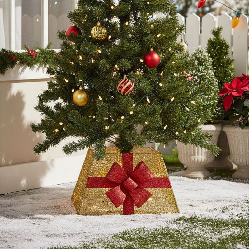 Lifeideas Square Tree Collar Basket with Bow