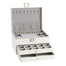 Sheonly PU Leather Jewellery Box with Mechanism Key Lock