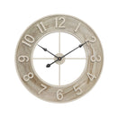 Cottonfy UK Round Wood Grain Metal Wall Clock