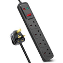 Lifeideas 4-Socket Extension Lead Surge Protected With Switch