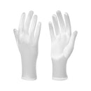 Elegant Short Satin Gloves White