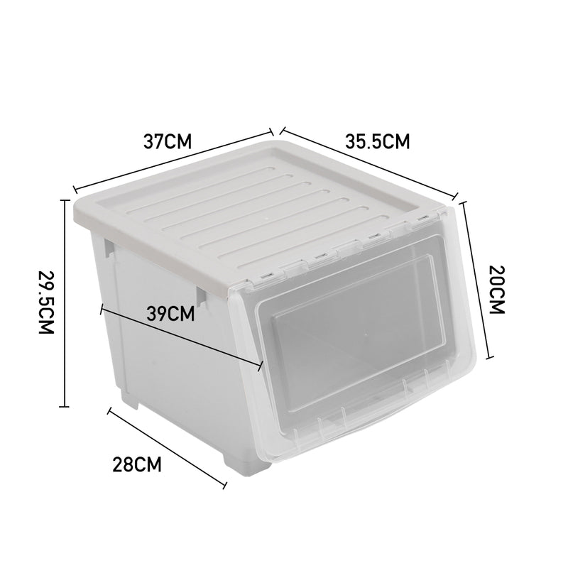 Lifeideas Easy Access Stackable PP Flip Top Storage Box