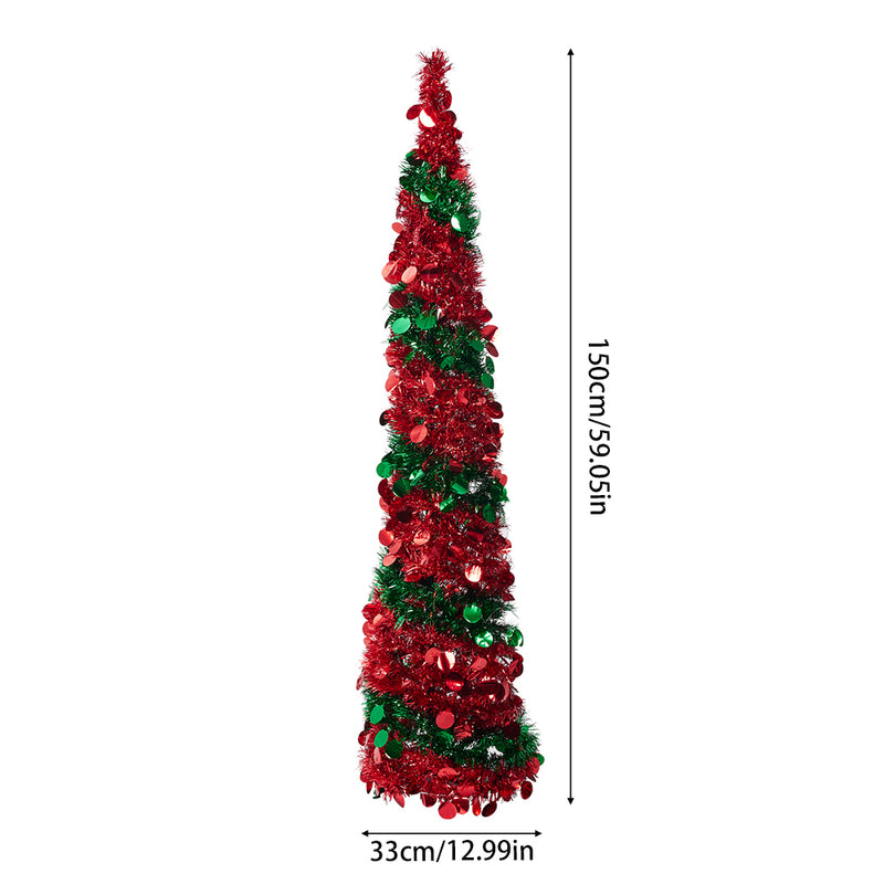 Lifeideas 5ft Pop-Up Decorative Tinsel Tree