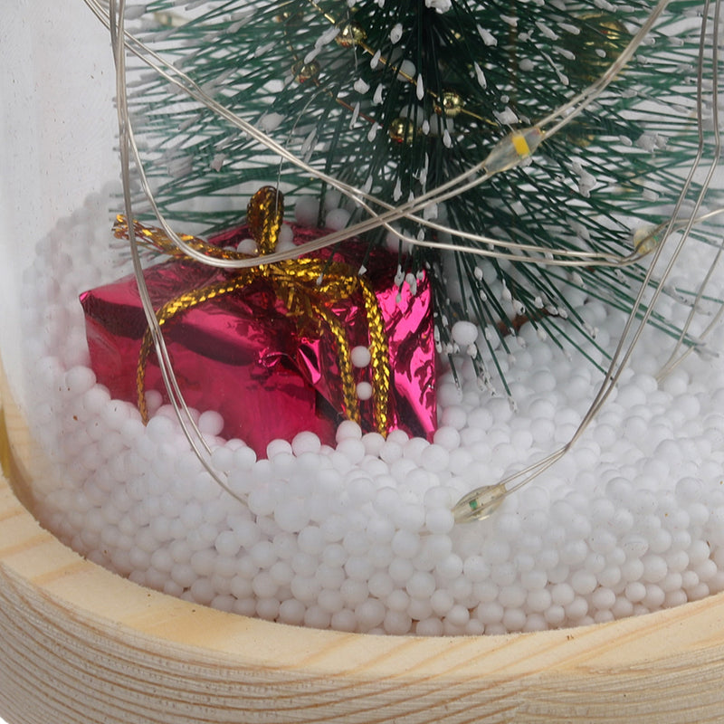 Lifeideas LED Glass Dome Christmas Tree Tabletop Ornament