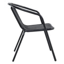 Livingandhome PE Rattan Stacking Garden Chairs Set of 6