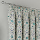 Enhanced Living Blue Floral, 100% Blackout, Thermal Curtains with Tape Top Header - Pair