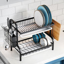 Lifeideas Black Steel Dish Drying Rack 2-Tier
