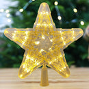 Lifeideas Decorative Star-shaped Christmas Tree Topper with LED Lights