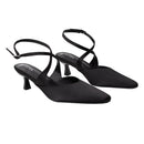 Kitten Heel Slingback Squared-off Closed Toe Heels Pumps