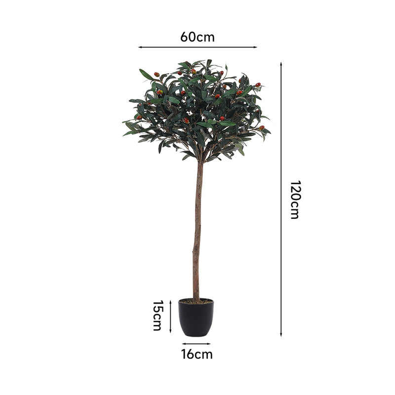 Breeins Artificial Olive Tree Decorative Plant in Planter