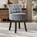 Livingandhome Modern Upholstered Buttoned Stool for Dressing Table