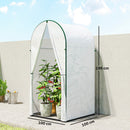 Outsunny Mini Greenhouse, Small Greenhouse with PE Base, White