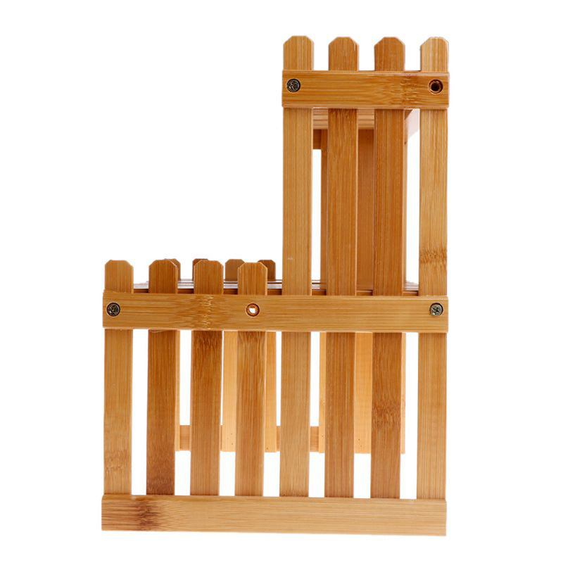 Breeins Compact Wooden Plant Shelf for Desk