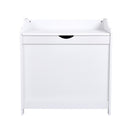 Livingandhome White Wooden Lift-Top Toy Storage Chest